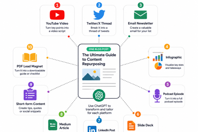 How to Use ChatGPT to Repurpose One Blog Post Into 10 Formats