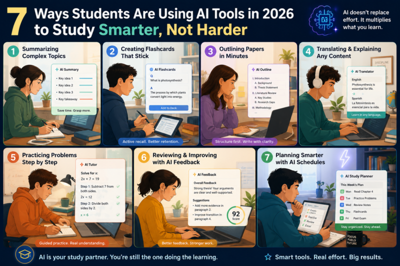 7 Ways Students Are Using AI Tools in 2026 to Study Smarter