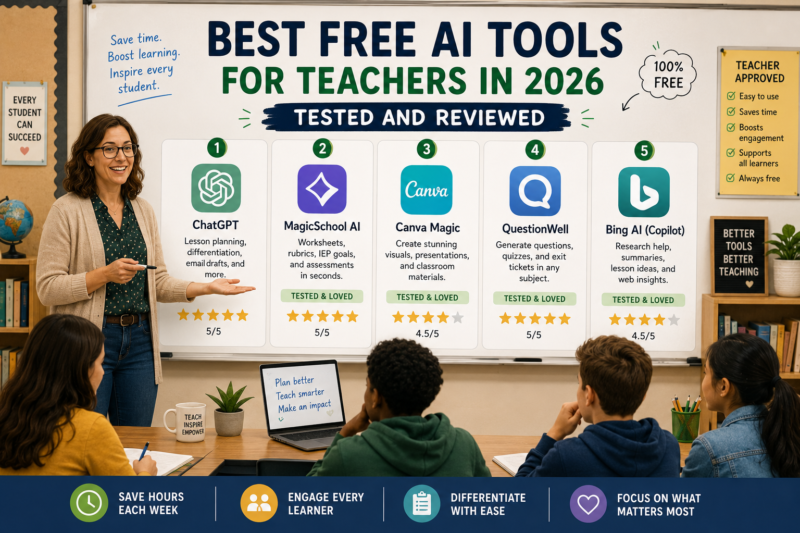 Best Free AI Tools for Teachers in 2026 (Tested and Reviewed)