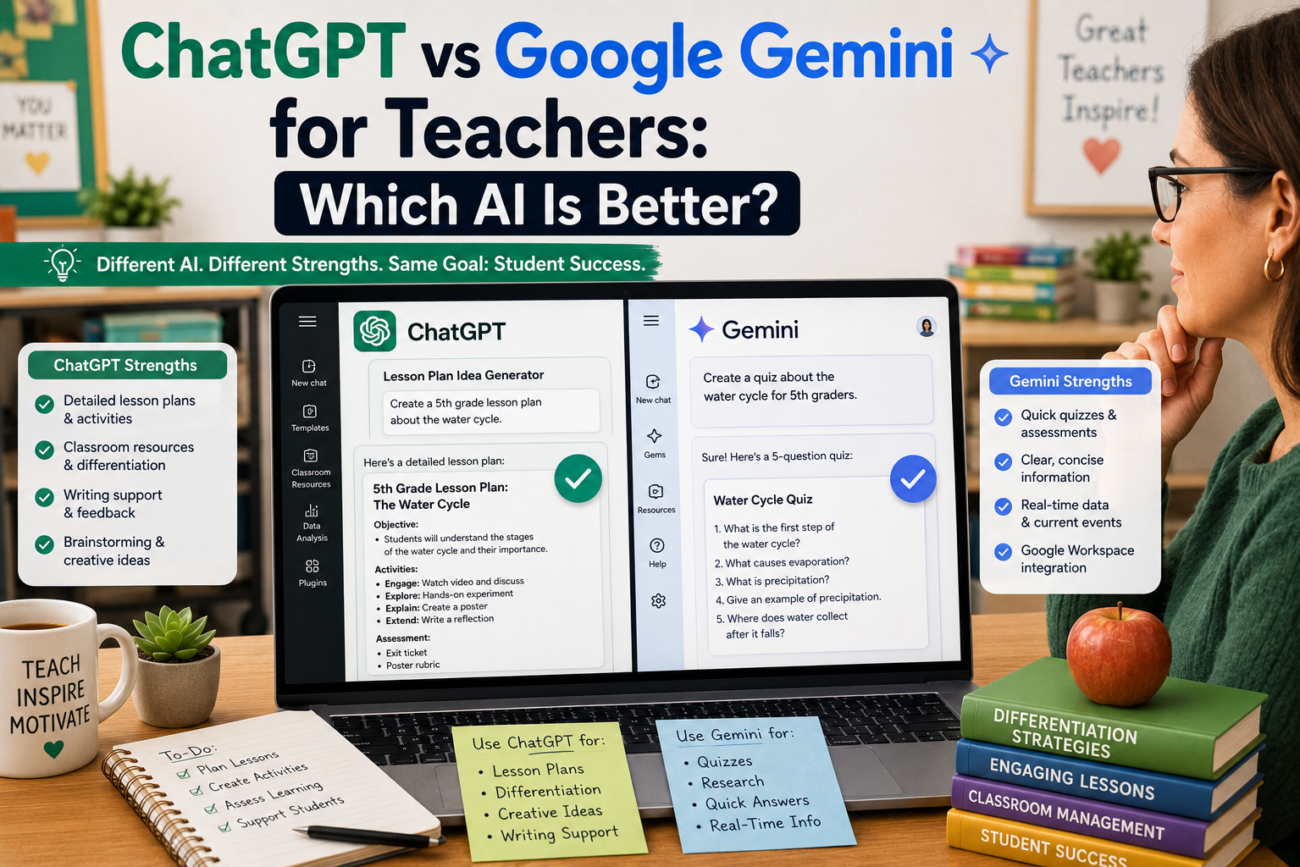 ChatGPT vs Google Gemini for Teachers: Which AI Is Better