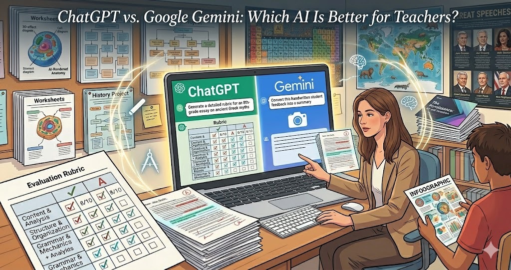 ChatGPT vs Google Gemini for Teachers