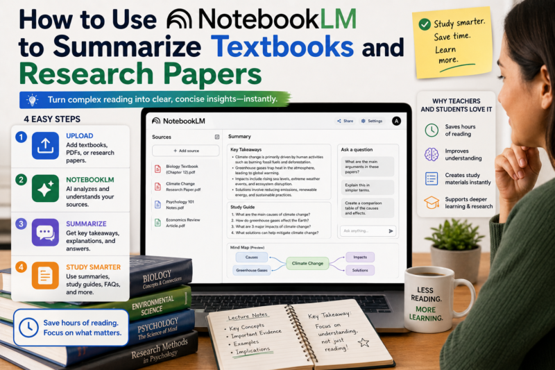 How to Use NotebookLM to Summarize Textbooks and Research Papers