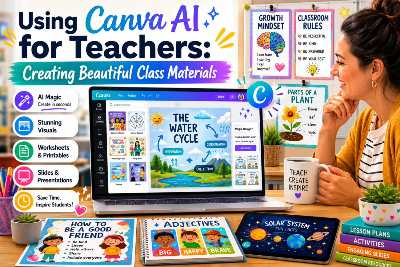 Using Canva AI for Teachers: Creating Beautiful Class Materials
