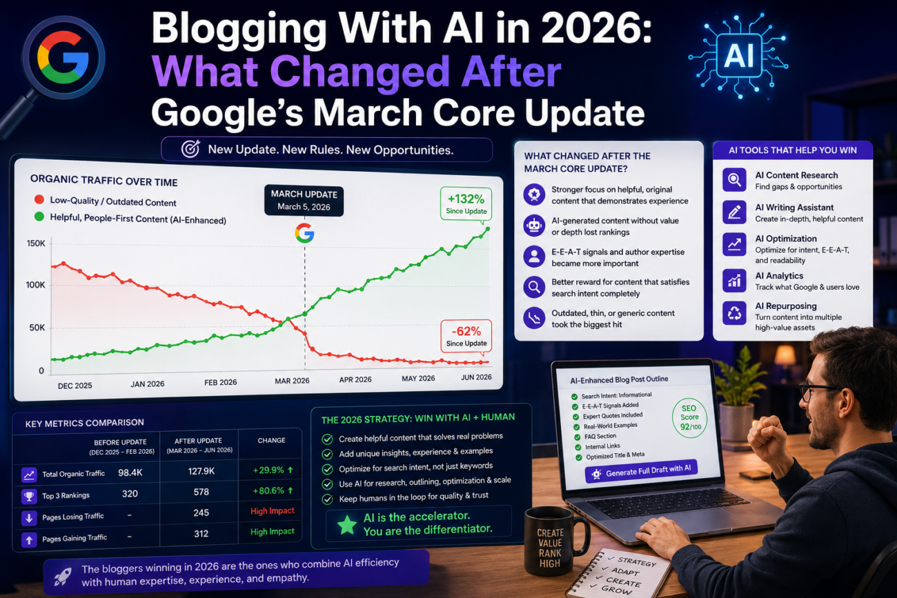 AI blogging after Google core update