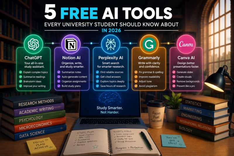5 Free AI Tools Every University Student Should Know in 2026